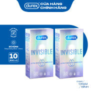 Combo 2 bao cao su siêu mỏng Durex Invisible Extra Thin Extra Lubricated
