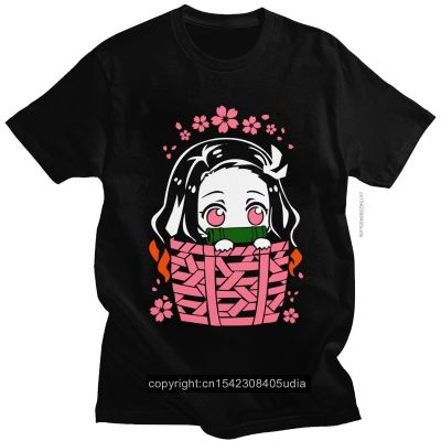 เสื้อยืดผู้ชาย Kawaii Kimetsu No Yaiba เสื้อยืด Nezuko Kamado