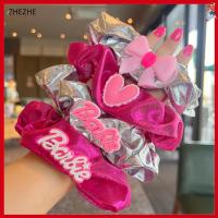 ZHEZHE สีทึบทึบ ตุ๊กตาบาร์บี้ scrunchie แฟชั่นสำหรับผู้หญิง อีลาสติก เชือกมัดผม ที่มัดผม หางม้าหางม้า ยางรัดผม สำหรับผู้หญิง