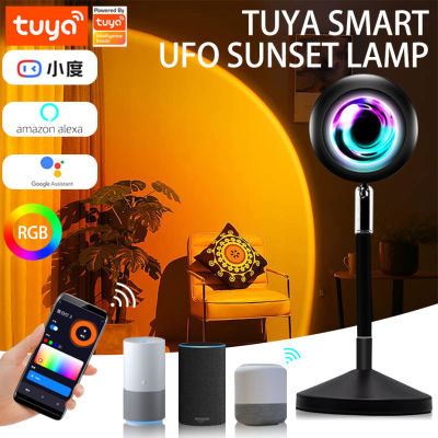 LED Projection Lamp Tuya Wifi Smart Life LED Night Light RGB Color Changeable For Home Decoration Atmosphere Lighting