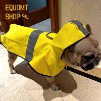 EQUOMT เสื้อกันฝนสำหรับสุนัขกันลม PU กันน้ำเสื้อกันฝนสุนัขเครื่องประดับสัตว์เลี้ยงสีเหลืองสำหรับสุนัขเดินกลางแจ้ง