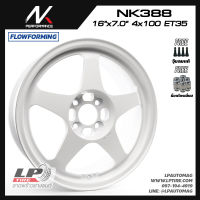 [ส่งฟรี] ล้อแม็ก NK Performance รุ่น NK388 ลาย Spoon ขอบ16" 4รู100 สีWhite กว้าง7" FlowForming 6.0kg จำนวน 4 วง