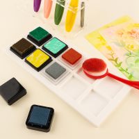 10 Grids Mini Inkpad Holder Non-Slip Silicone To Stop Mini Ink Cubes From Sliding Around On Smooth Surface Useful Ink Pad Holder