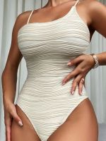 hotx 【cw】 2023 Strapped Swimwear Cut Push Piece Swimsuit Monokini Backless New Bathing