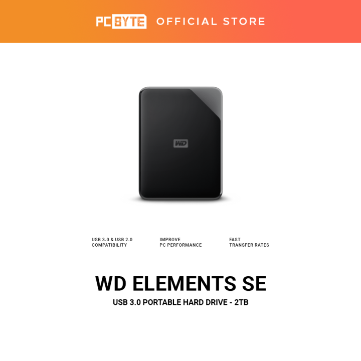 Wd Elements Se Usb Portable External Hard Drive Tb Lazada