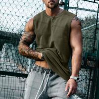 New Fashion Cotton Sleeveless Casual Tank Top Men T Shirt Gym Bodybuilding Tank Top High Quality Tops