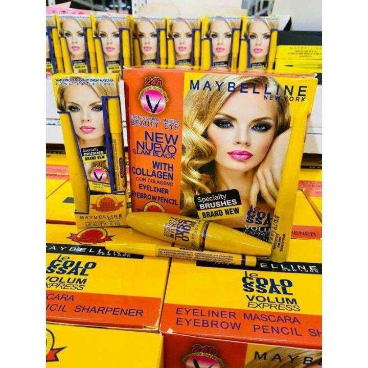Original Maybelline Mascara Eyeliner Eyebrow (3in1) Lazada PH