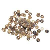 【CW】 100 x 8 mm Pearl Buttons Mother of Pearl Shell Round Heads