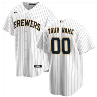 High volume jerseys MLB Milwaukee Brewers White Grey Blue Gradient Ramp Fashion Baseball Jersey Sports Wear