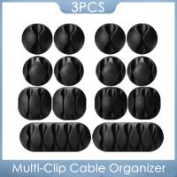 3-1pcs USB Cable Organizer Wire Winder Earphone Holder Cord Clip Office Desktop Phone Cables Silicone Tie Fixer Wire Management