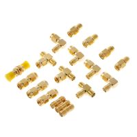 18 Pcs SMA Kits Connector Male Female Plug Antenna Converter Adapter Coaxial Set