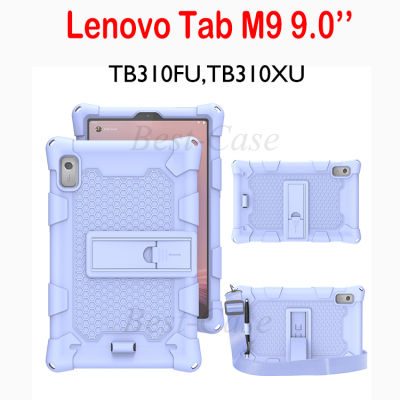 สำหรับ Lenovo Tab M9 9.0แท็บเล็ตพีซีฝาซิลิโคนเคสกันกระแทกนิ่มขาตั้งปรับได้แท็บเคสโทรศัพท์ Lenovo ม9 9.0นิ้ว TB310FU TB310XU