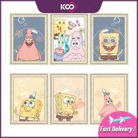 การ์ตูน SpongeBob DIY สำหรับเด็กและผู้ใหญ่30x4ตกแต่งบ้าน0ซม./40x50cm ภาพวาดเพชร