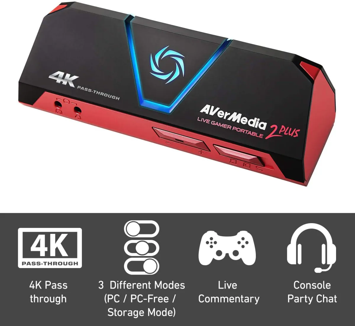 Trả góp 0%]AVerMedia Live Gamer Portable 2 Plus 4K Pass-Through 4K Full HD