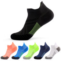 New Fluorescent Color Running Socks For Men And Women Outdoor Sports Cycling Non-SlipMesh Breathable Compression Short Socks