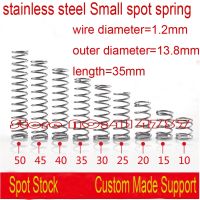 【LZ】 10pcs 1.2x13.8x35mm  stainless steel Small spot spring 1.2mm wire micro spring compression spring pressure spring OD 13.8mm