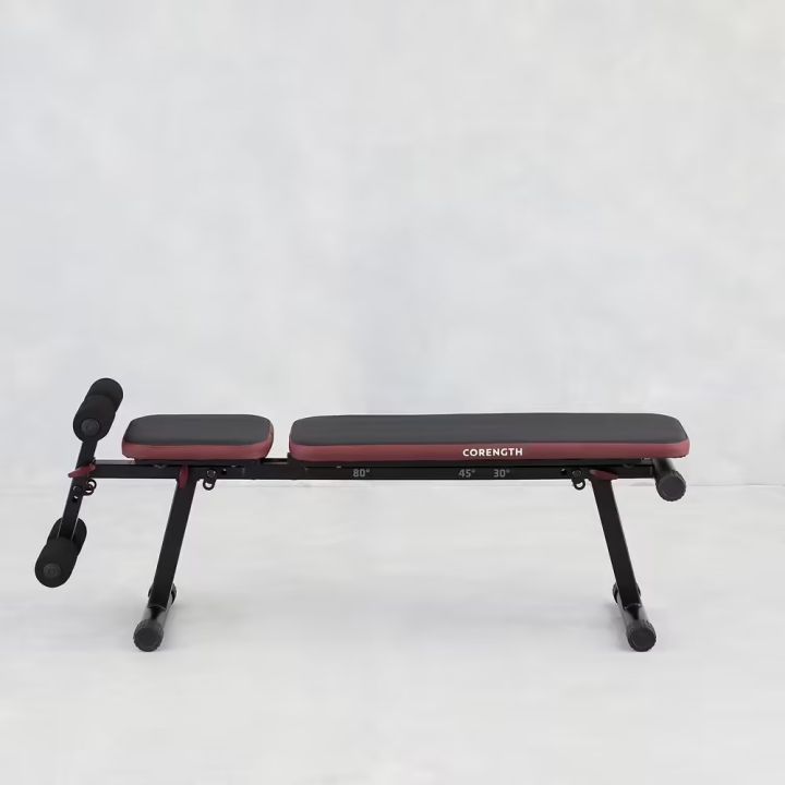 พร้อมส่ง-ม้านั่งสำหรับเวทเทรนนิ่งหน้าท้องแบบเอียงขึ้นเอียงลงชนิดพับได้-fold-down-incline-weights-bench-with-leg-bar