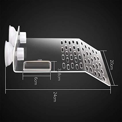 turtle-dock-size-m-ที่พักเต่า-ที่พักตะพาบ-พลาสติกใส-สำหรับเต่า-ตะพาบ-สัตว์ครึ่งบกครึ่ีงน้ำ-ติดข้างกระจก-turtle-pier