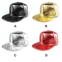 หนังจระเข้หมวก Snapback ผู้ชายผู้หญิงหนังสำหรับหญิงสาวฮิปฮอปสีทึบหมวกเบสบอลหมวกหน้าร้อน Unisex