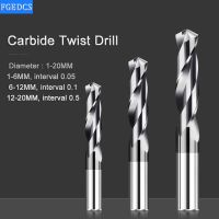 บิตหัวเจาะเกลียวคาร์ไบด์ CNC 1.0-20มม. ดอกสว่านทังสเตนคาร์ไบด์แข็งสำหรับเครื่องมือเครื่องตัดมิลลิ่งสแตนเลส