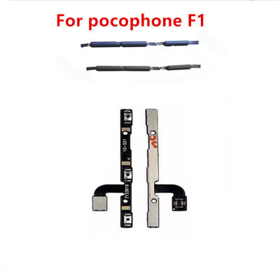 ปุ่มปรับระดับเสียงปุ่มเปิดปิดสายยืดหยุ่นสำหรับ Xiaomi Pocophone Poco F1อะไหล่สายเคเบิลเฟล็กซ์