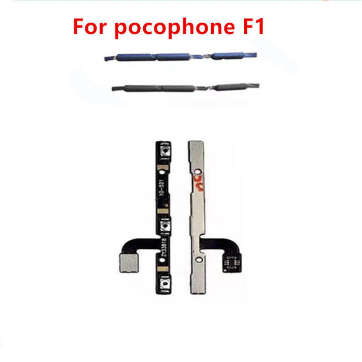 ปุ่มปรับระดับเสียงปุ่มเปิดปิดสายยืดหยุ่นสำหรับ-xiaomi-pocophone-poco-f1อะไหล่สายเคเบิลเฟล็กซ์