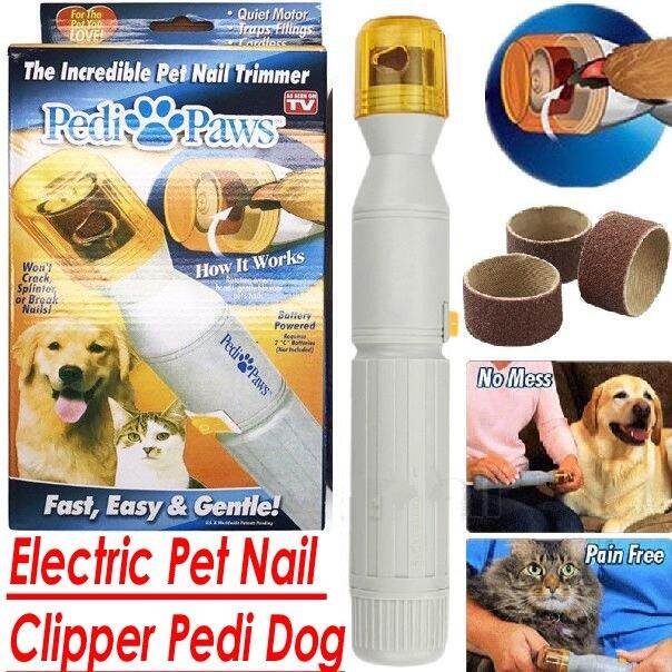 Electric Pet Nail Clipper Pedi Dog Cat Paw Nail Grinder Painless Cutter