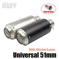 Universal DB Killer 51mm Exhaust Muffler Motorcycle Silencer Escape Moveable For Kawasaki Ninja 650 ER6N Left Right Side CBR600