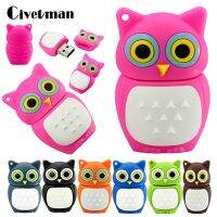 100 Real Capacity Pen Drive Cartoon Animal Owl USB Flash Drive 8GB 16GB 32GB 64GB 128GB 256GB USB Memory Stick External Storage