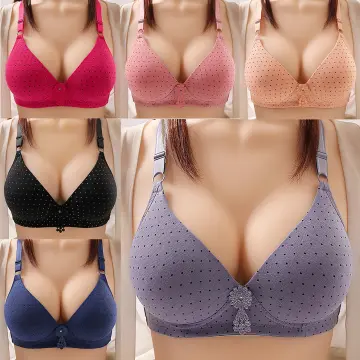 Cloud Bazaar] Alicia's Secret Comfort Plain Seamless Push-up T-Shirt  Underwire Bra/ Coli Wanita Tanpa Berdawai (36-42) Cup B