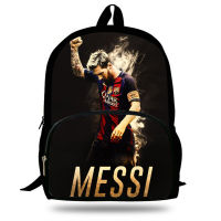 16-Inch Children Messi Football Super Star Printing School Bags For Teenagers Mochila Backpack Kids Boys Daily Book Bag