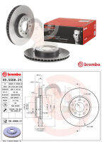 09 5568 21 จานเบรค ล้อ F (ยี่ห้อ BREMBO) รุ่น UV VOLVO 850 960II S70 V70 V90 ปี1991-&amp;gt;