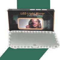 กระจกแต่งหน้ามีไฟ led กระจกพร้อมไฟ LED สำหรับติดในรถยนต์ ชาร์จแบตเตอรี่ Led light Mirror กระจกไฟled กระจก led แต่งหน้า กระจกแต่งหน้า led ในรถยนต์