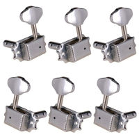 ชุด3R3L Chrome Open Gear Inline String Tuners Tuning Pegs Keys Machine Heads For Guitar Accessories Parts