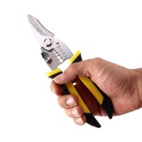 (YING SHUN)คีมปอกสายไฟแบบมัลติฟังก์ชั่น11XC เครื่องตัดสายเคเบิล Crimping Stripping Hand Tool ที่จับยาง