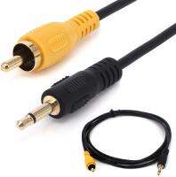 【YF】 NUOLIANXIN 3.5mm 1/8 inch Mono Male Plug to RCA Jack Audio Cable Cord Gold Plated 1.8m (6Ft)