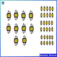 10ชิ้นหลอดไฟ LED แคนบัสปลายสองด้าน900lm ไฟหลังคาสว่างมากชุดไฟป้ายทะเบียนรถส่วนภายใน