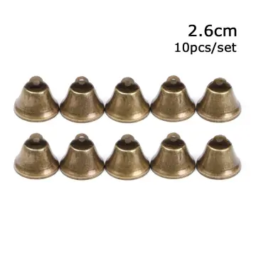 100 Pieces Jingle Bells, 15mm Metal Jingle Bells Mini Craft Bells Beads for  DIY Gold