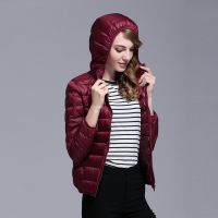 M-6XL causal winter coat women solid color light down jacket