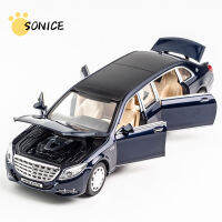 Sonice รถของเล่นเด็กของขวัญสำหรับ Benz Maybach S650 ลีมูซีน V12 1:32 รุ่นรถยาว Diecast ของขวัญของเล่น