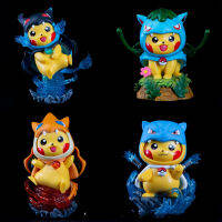 Pokemon Pikachu GK ไข่ชีส Chaizard YX Cross Dressing Blastoise Bulbasaur Collection ของขวัญตกแต่ง Action Figure รูปปั้น