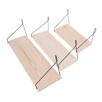 【YF】 Wooden Wall Mounted Book Shelf Flower Pot Storage Rack Shelves Hanging Holder Household Home Decor