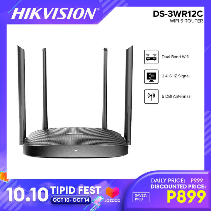 Hikvision DS3WR12C Wifi 5 Router Dual Band WiFi Router Wireless Speed