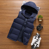 Jacket Vest New Mens Winter Sleeveless Jacket Men Down Vest Warm Thick Hooded Coats Homme Vest Male Work Waistcoat Gilet