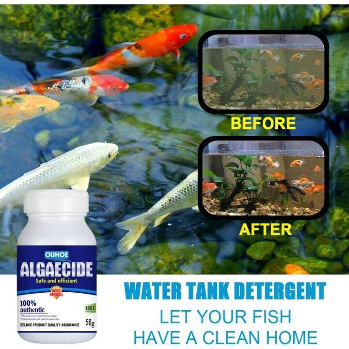 {Lemi} Fish Tank Cleaner Algae Aquarium Water Purification Tablets