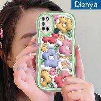 เคส Dienya สำหรับ Realme 7i Realme เคส C17 Colour Flower 3D ขอบคลื่นนุ่มกันกระแทก TPU ซิลิโคนแบบใสเคสมือถือรวมฝาครอบป้องกันหัวกล้องทั้งหมด