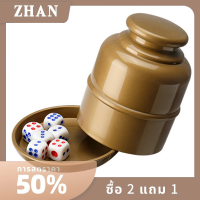 ZHAN Bar PARTY DICE CUP drinking BOARD เกมพนันลูกเต๋ากล่องที่มี5 D6ลูกเต๋า