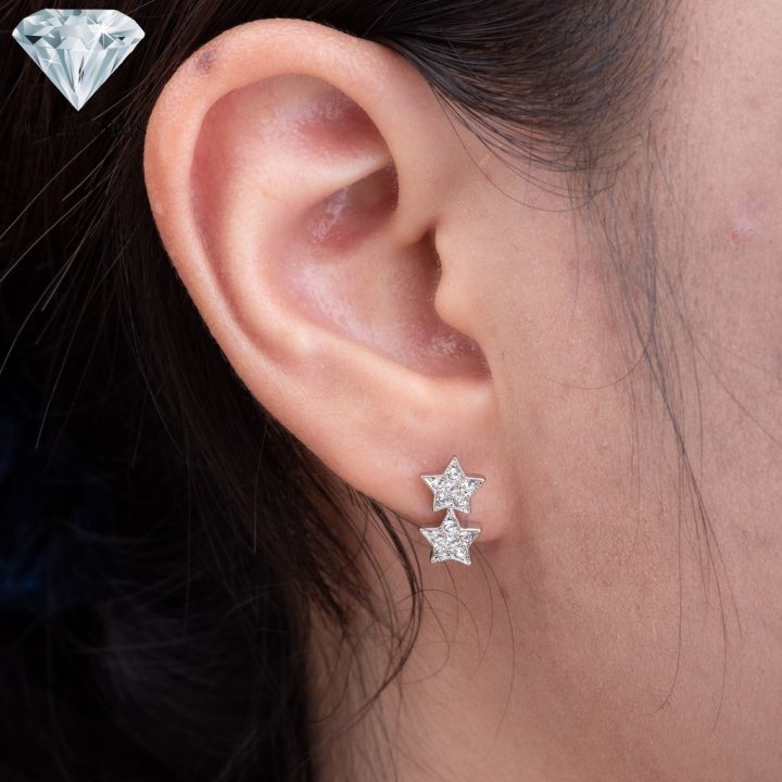 malai-gems-ต่างหูเพชร-เงินแท้-silver-925-เพชรสวิส-cz-เคลือบทองคำขาว-รุ่น-21001187-แถมกล่อง-ต่างหูcz-ต่างหูเงินแท้