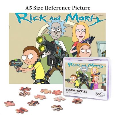 Rick And Morty Morty Smith Summer Smith And Beth Smith Wooden Jigsaw Puzzle 500 Pieces Educational Toy Painting Art Decor Decompression toys 500pcs