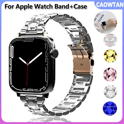 สายซิลิโคนสำหรับสายคาด Apple Watch และเคส49มม. 44มม. 45มม. 42มม. สายนาฬิกา Ultra 40มม. 38มม. 41มม. Correa Apple Watch Series 8 6 5 3 SE 7